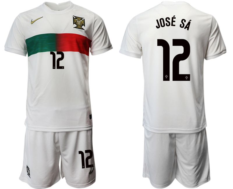 Men 2022 World Cup National Team Portugal away white #12 Soccer Jersey